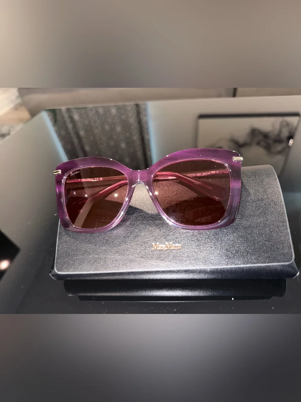 MaxMara Purple Oversized Women's Sunglasses